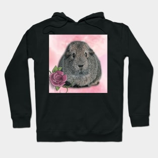 Guinea Pig Cute Rose Heart Floral Funny Design Hoodie